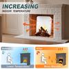 Heat Efficient Fireplaces Back Panel Adjustable Steel Heat Reflectors With Protective Base & Installation Gloves for Home