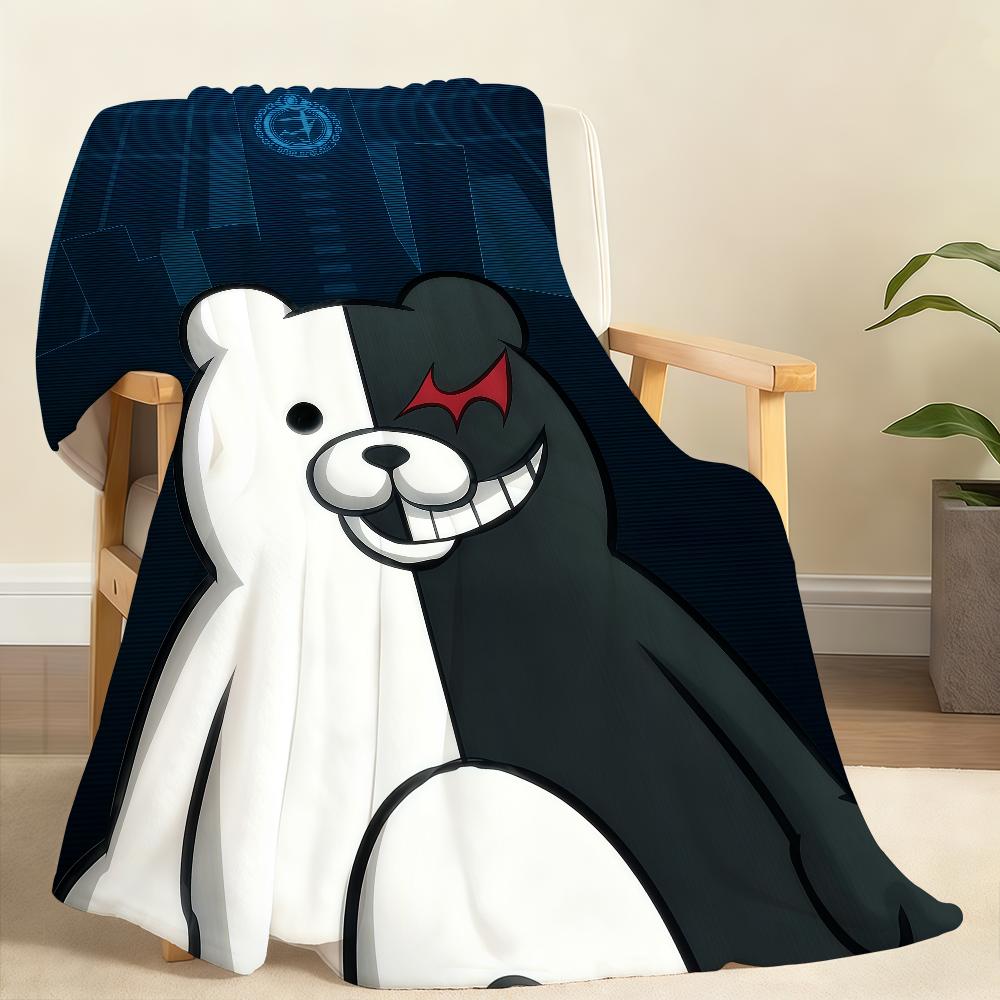 

Game D DanganronpaS M MonokumaS Blanket Soft Throw Blanket for Home Bedroom Bed Sofa Picnic Travel Office RestCover Blanket Gift 75x90cm