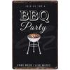 Metal Aluminum Signs BBQ Party Zone Wall Decoration Plaque Vintage Art Poster Iron Painting for Man Cave Home Cafe Garden Club