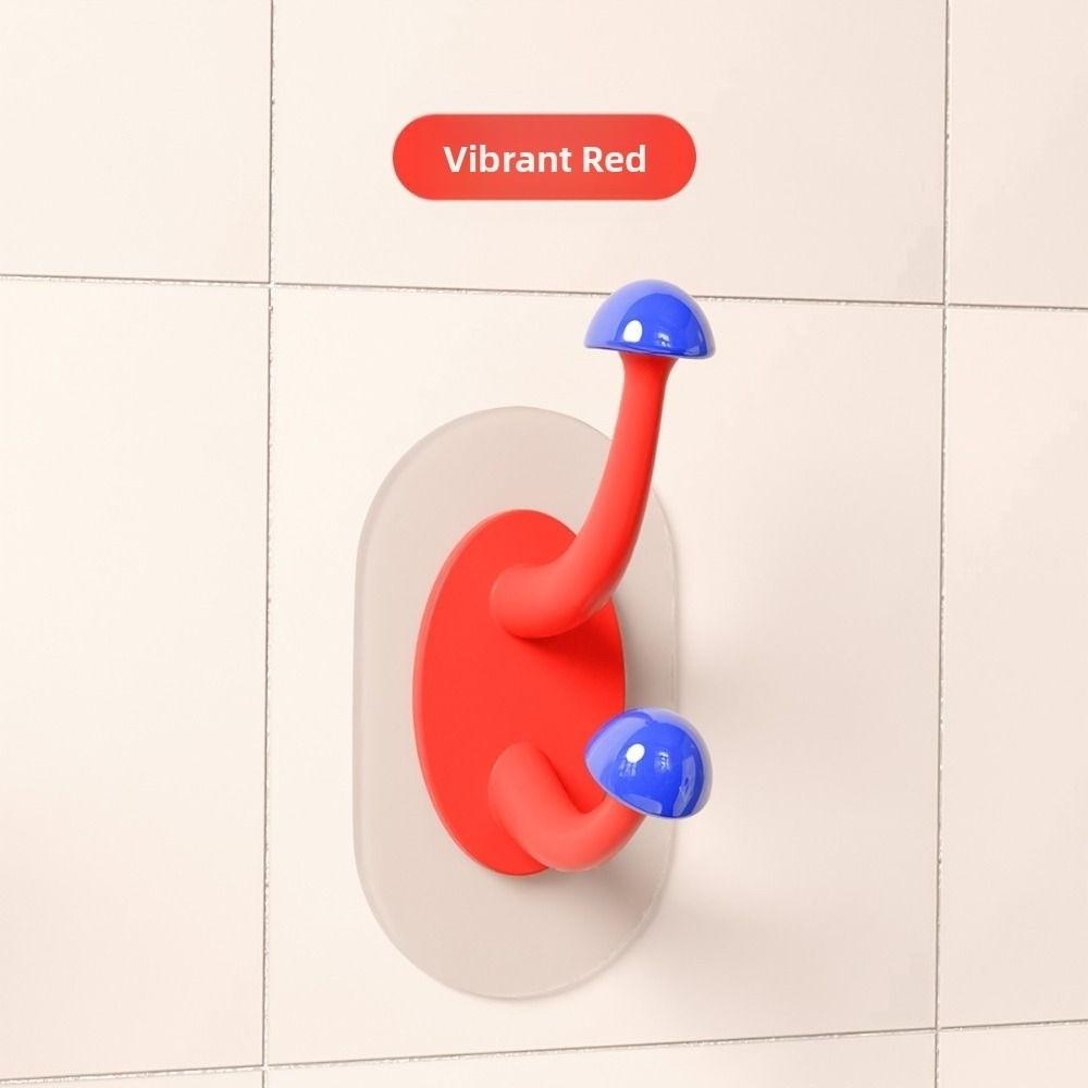Waterproof Self-Adhesive Hooks Heavy Duty Mushrooms Coat Rack Hooks Storage Rack  Household