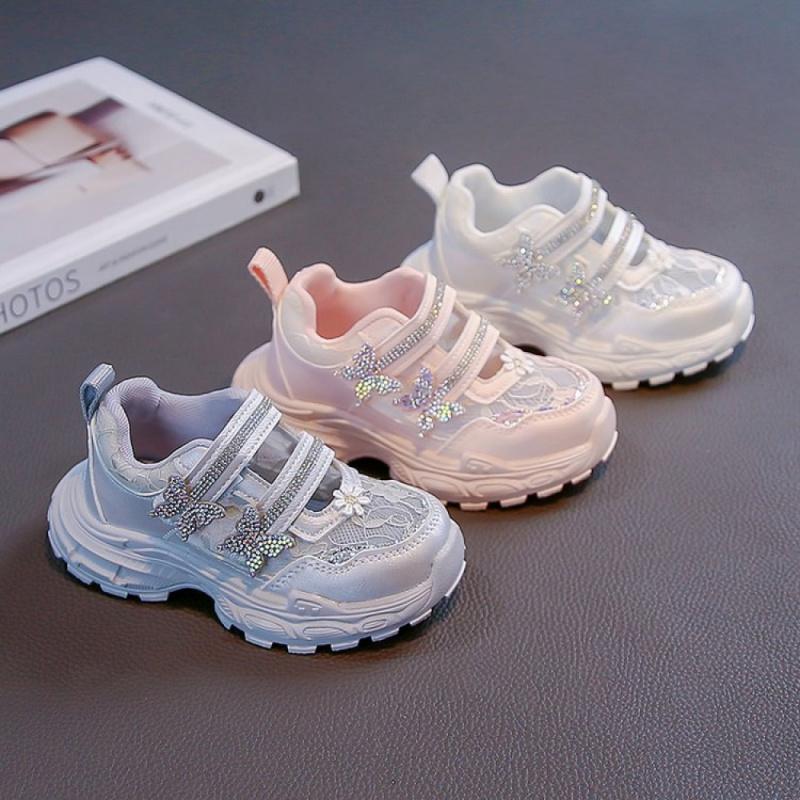 Summer Princess Sport Shoes For Girls Mesh Breathable Trend Fashion Teenager Girl's Sneakers Korean Running Footwear
