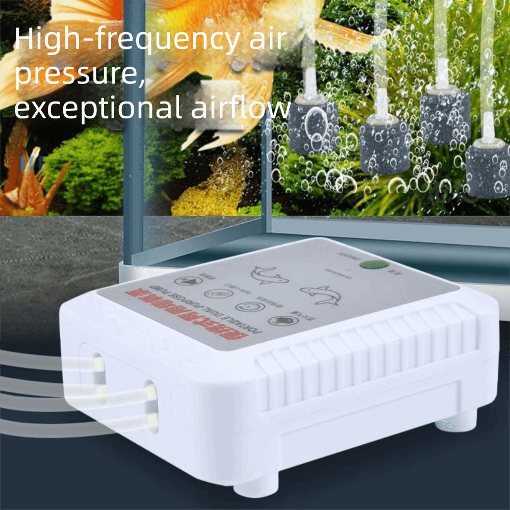 Low Noise Portable Oxygen Pump Four/Double Hole Fish Tank Aerator Aquarium Fish