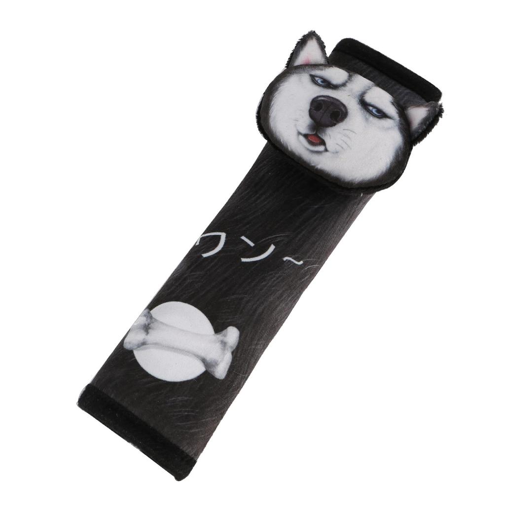 1PC Personalized Creative Car Cartoon Cute Seat Belt Shoulder Cover 3D Husky Cat and Dog Neck Pillow
