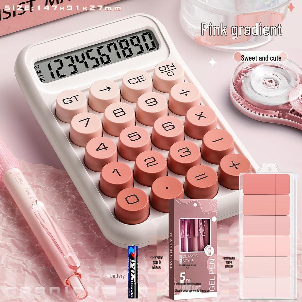 Gradient Goddess Multifunctional Office & Exam Calculator with Flexible Keyboard
