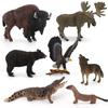 Simulated Deer Eagle Bull Bear Crocodile River Otter Wildlife Model Ornament For Collectors