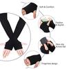 Women Winter Long Fingerless Gloves Knitted Arm Warmer Thumbhole  Gloves