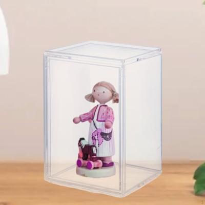 Acrylic Display Case Box Transparent Decorative Storage Organizer Showcase for Doll