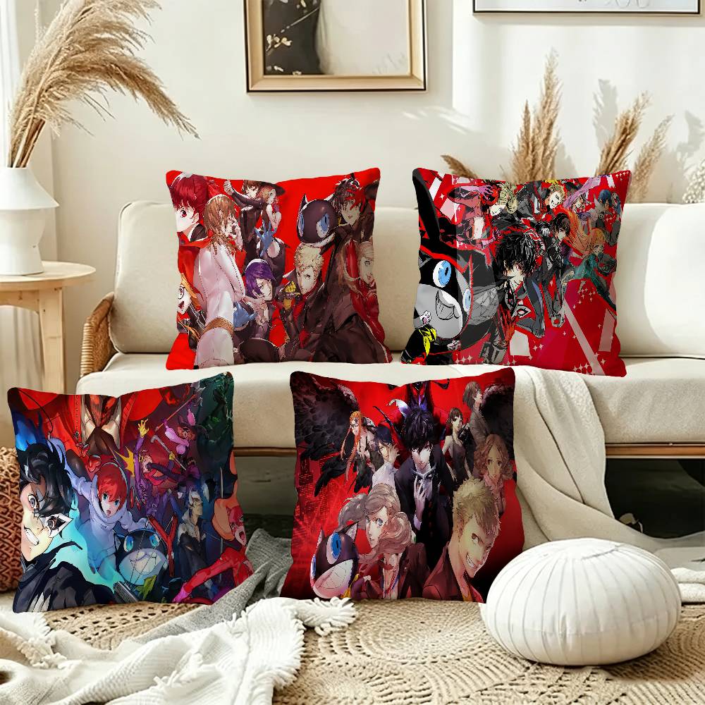 Game P-persona 5 Personalized picture text home decorative pillows Household Gifts 45x45cm