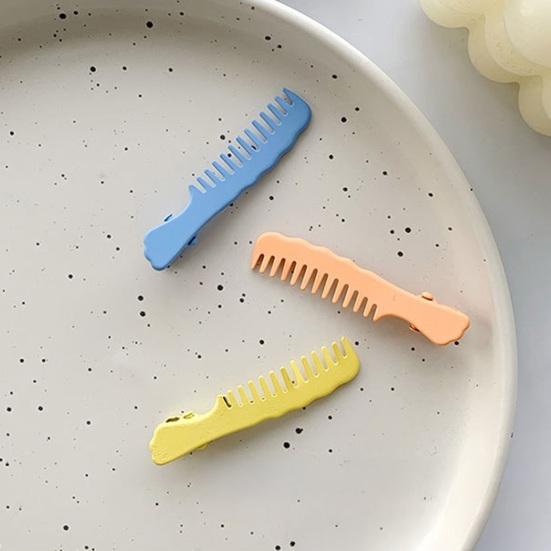 5 Piezas Pasador de Pelo para Niña Diseño de Peine Simulado Color Caramelo Pinzas Fuertes para Flequillo Accesorio de Peinado de Verano
