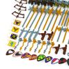 Medieval Knight Weapon Armor Parts Helmet Sword Shield Bow and Arrow Building Blocks Accessory Kit for Soldier Figures Castle Equipment Set
