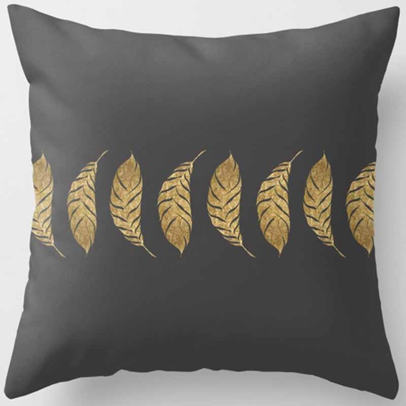 Black and Yellow Square Pillowcase, Home Decoration, Car Sofa Cushion Cover 45cm*45cm