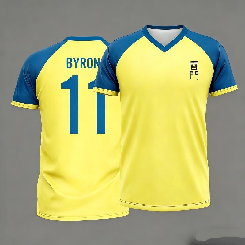 Maglietta polo da calcio anime giapponese, Inazuma Eleven, per famiglia e bambini, a maniche corte, sportiva, casual, traspirante, T-shirt top per tutti i giorni.
