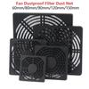 60 80 90 120 150Mm Fan Dustproof Filter Dust Net Protective Net Axial Fan Dustproof Filter Grill For Computer Industrial Cooling
