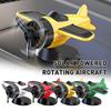Car Mounted Solar Powered Rotating Airplane Creative Console Center Decoration Ornament Automotive Supplies Interior O9J2