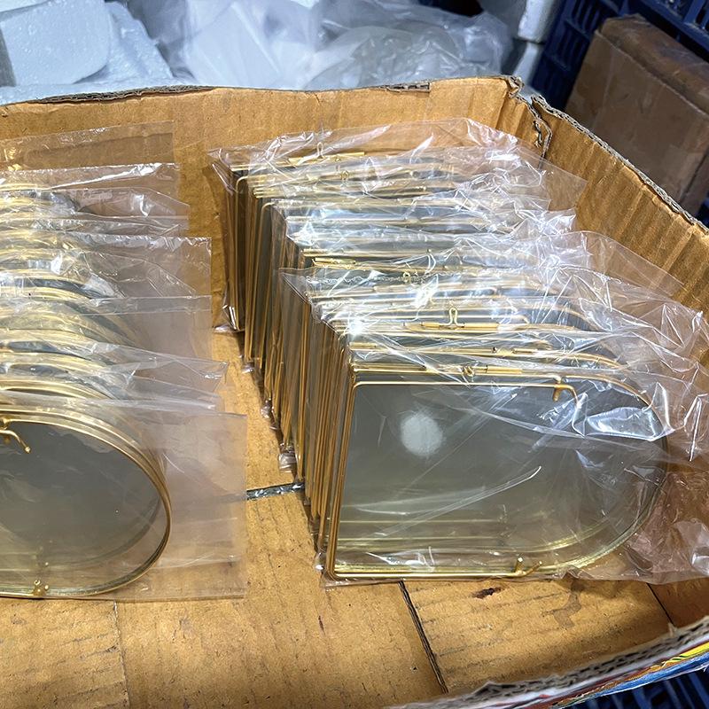 Semi-circular Glass Metal Frame for Photo or Plant Display