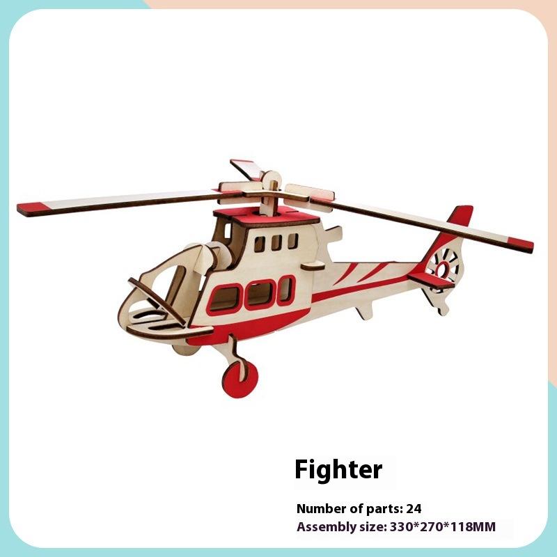 Simulation Wooden Toy Children's Handmade Educational Assembly 3d Three-dimensional Puzzle