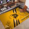 Custom Rug JCB Pattern Print Name Text Soft Non‑Slip Floor Carpet for Home Indoor Decoration