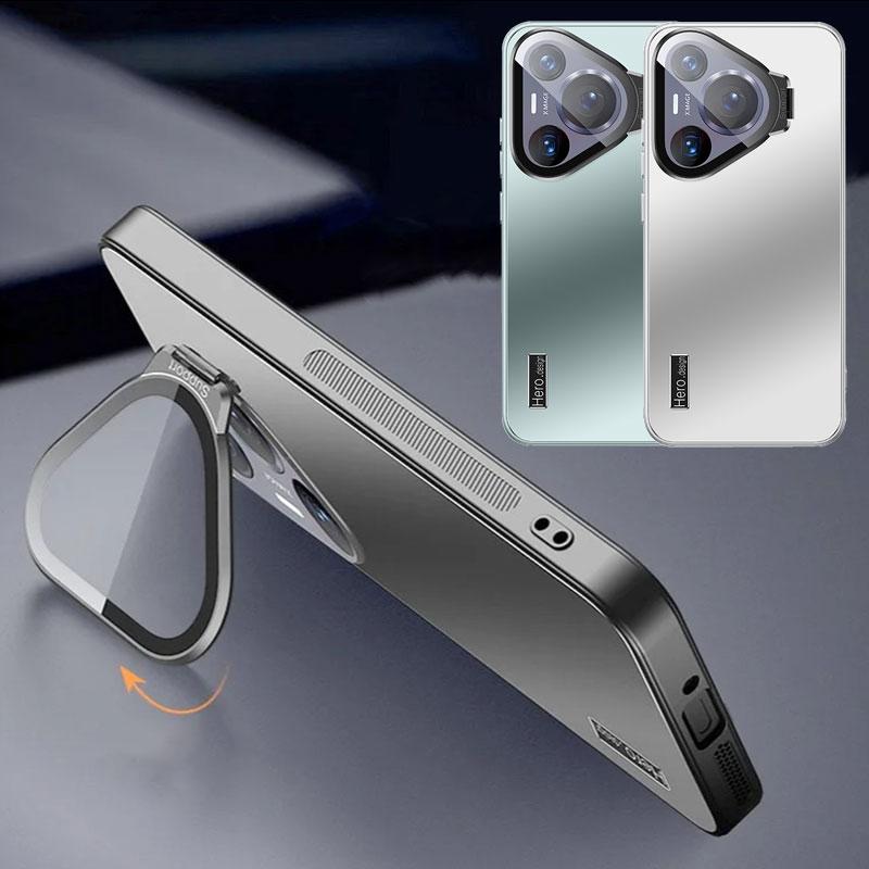 Case For HUAWEI Pura 80 Ultra Camera Lens Protection Invisible bracket Holder Shockproof Cover for Pura 80Pro + Matte Bumper Shell