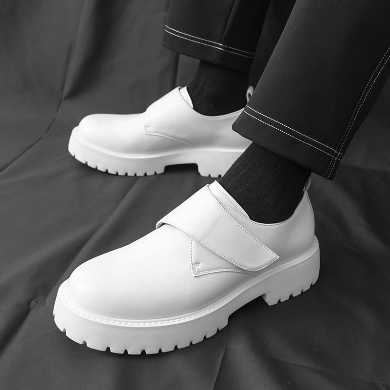 Mote Nye Luksus Designer Svart Hvit Tykksålede Høydeøkende Sko For Menn Formell Bryllup Ballkjole Sapatos Tenis Masculino