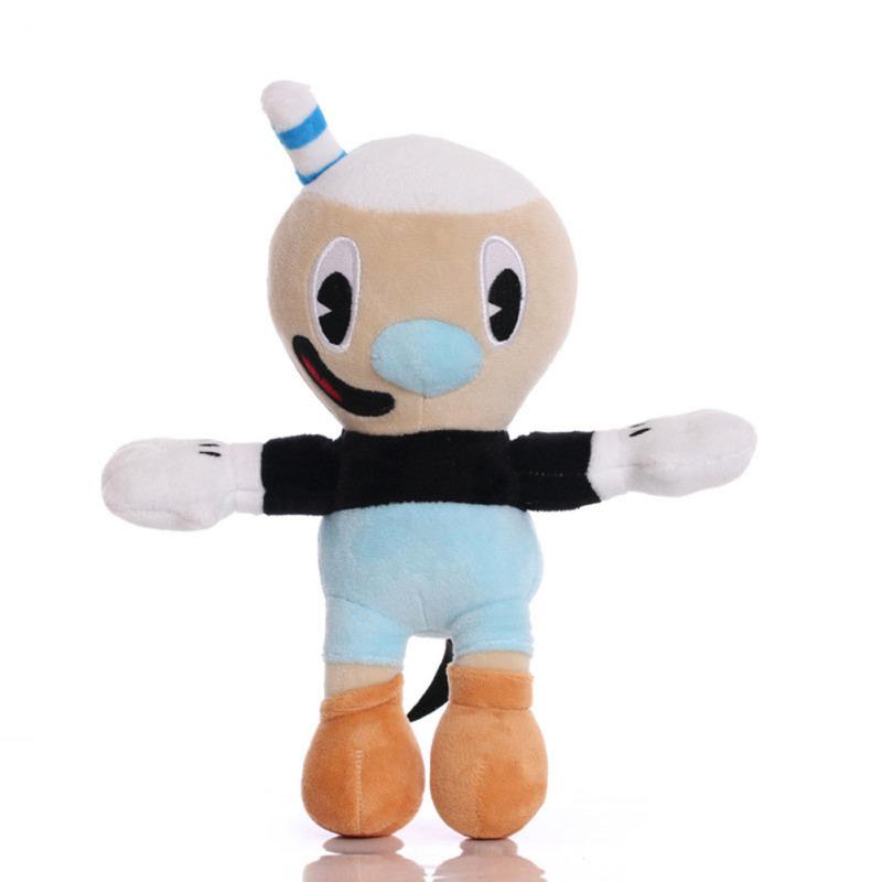 8 Inch Cuphead Plush Toy Mugman Soft Stuffed Plush Doll Cute Game Figure Doll Toys For Fans Kids