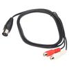 Professional 8 Pin Din To 2RCA Adapter Plug and Play 8 Pin Male To Female 2RCA  Professional Audio
