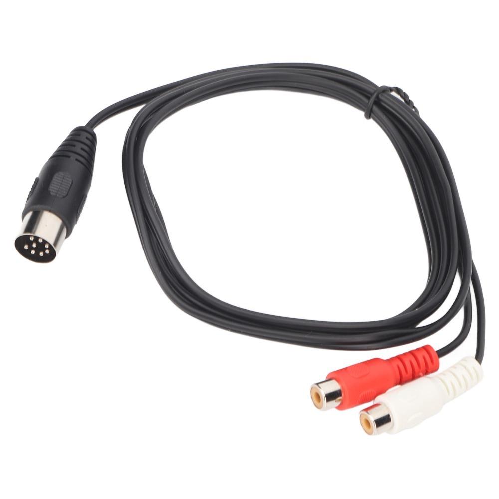 Professional 8 Pin Din To 2RCA Adapter Plug and Play 8 Pin Male To Female 2RCA  Professional Audio