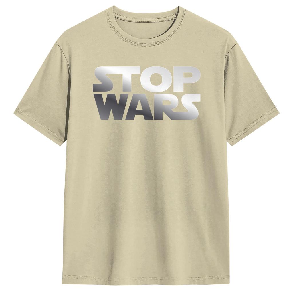 Stop Wars TShirt Summer Y2K Funny TShirts Cotton Hip Hop Tee Shirt For Unisexs Printed Tees