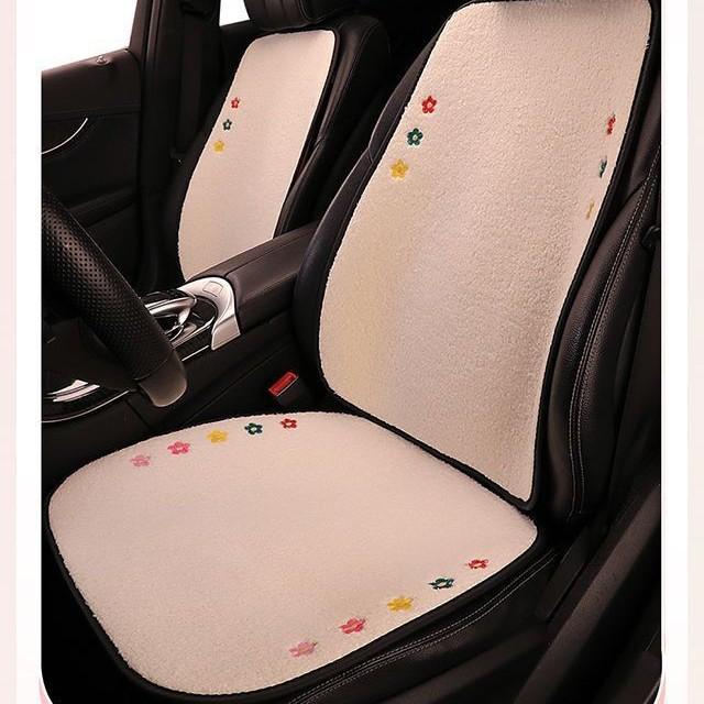 Fluffy Winter Lamb Wool Car Seat Cushion - Warm, Breathable, Non-Slip, and Non-Shedding