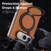 Wireless Charging Magnetic Leather Phone Cover for Iphone Ultra Iphone Fold Ring Stand Phone Case Anti Fall Bumper Case