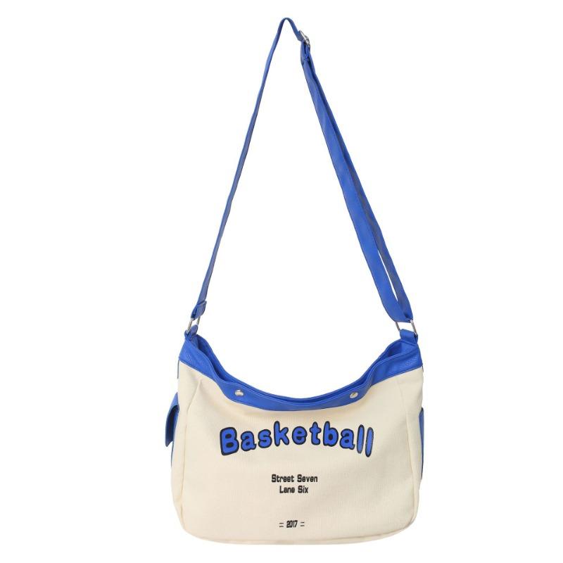 Children's bag fashion letter canvas messenger bag trendy cool boys and girls large capacity lightweight shoulder bag