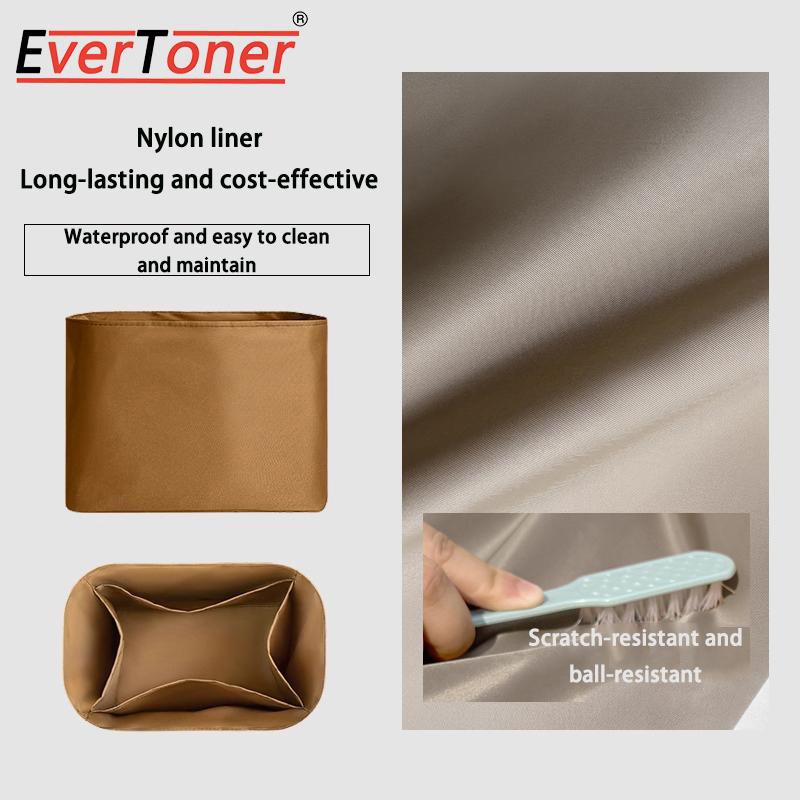 EverToner Nylon Ultra-Light Purse Insert Organizer Fits For BV Cassette Bucket Bag Travel Makeup Organizer Shape protector