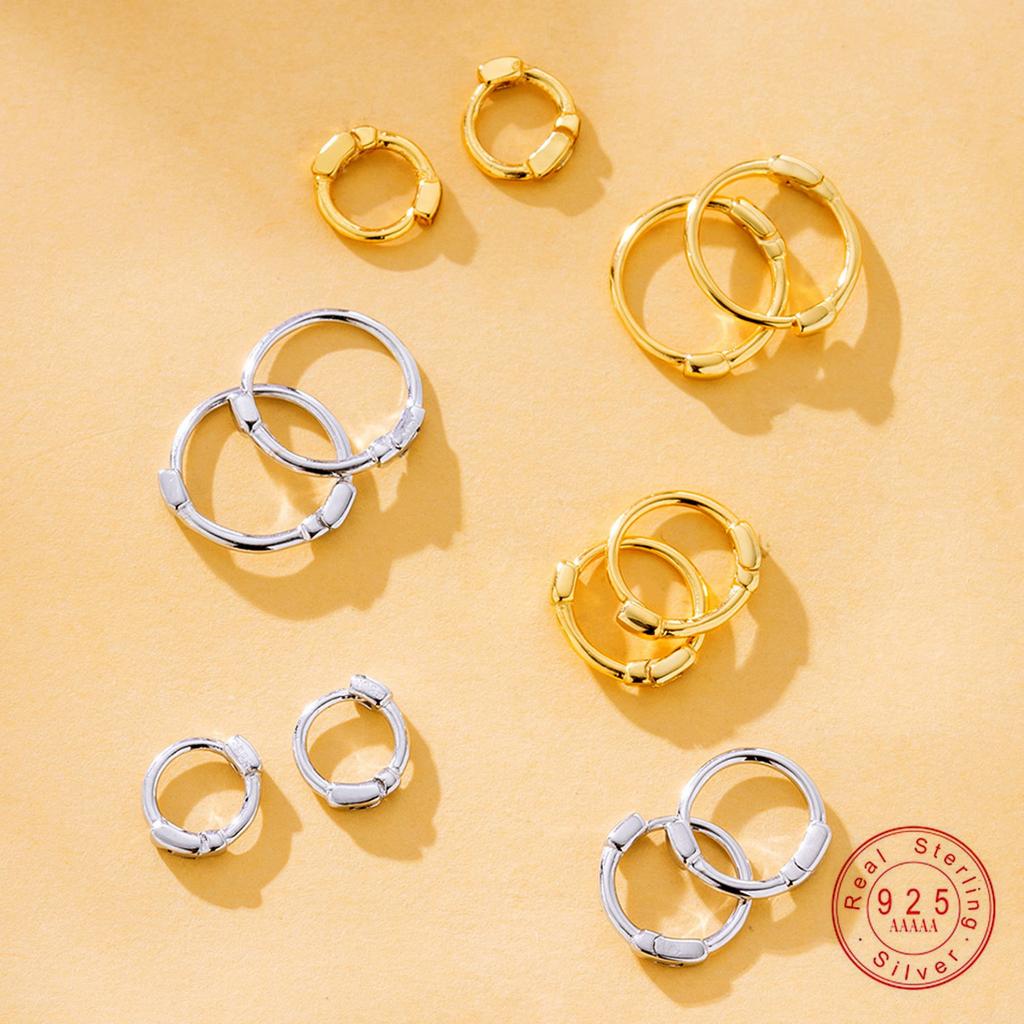 925 Sterling Silver Multi-Size Huggie Hoop Earrings , Gold & Silver Tiny Hoop Earrings for Women, Stackable Minimalist Jewelry
