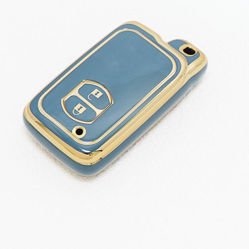 Gold Edge Tpu Auto Keyless Shell Fob Holder For Lexus Lc 200 Car Key Case For Toyota Prius 30 Alpha Aqua Land Cruiser Auris