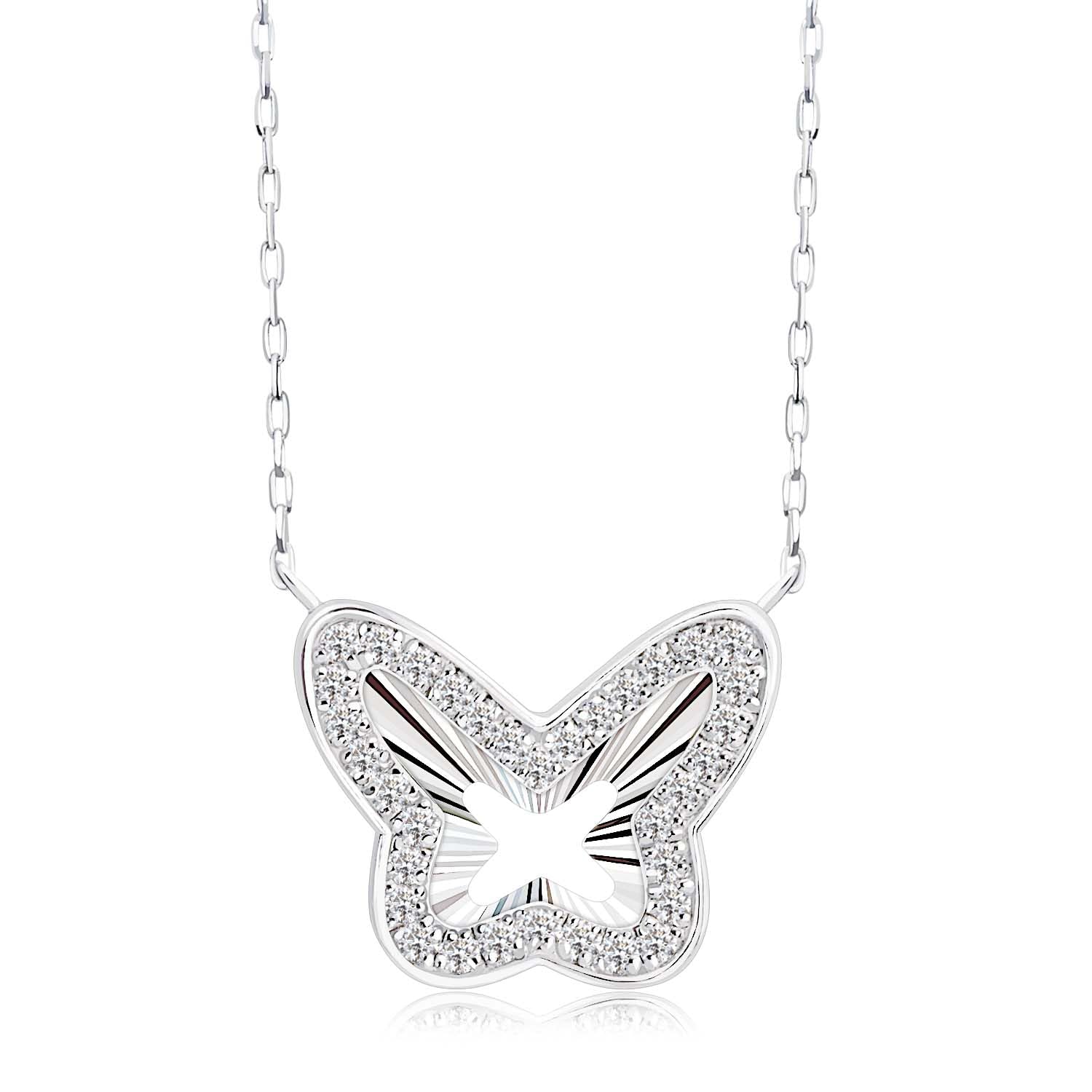 

Намисто Diamond Cross Butterfly PT900 Platinum [Lara Christie] Жіноче 0.11ct lp51-0021-pt платиновий