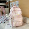 Schoolbag Japanese high school schoolbag female college student canvas backpack Korean version Harajuku junior high school student backpack large