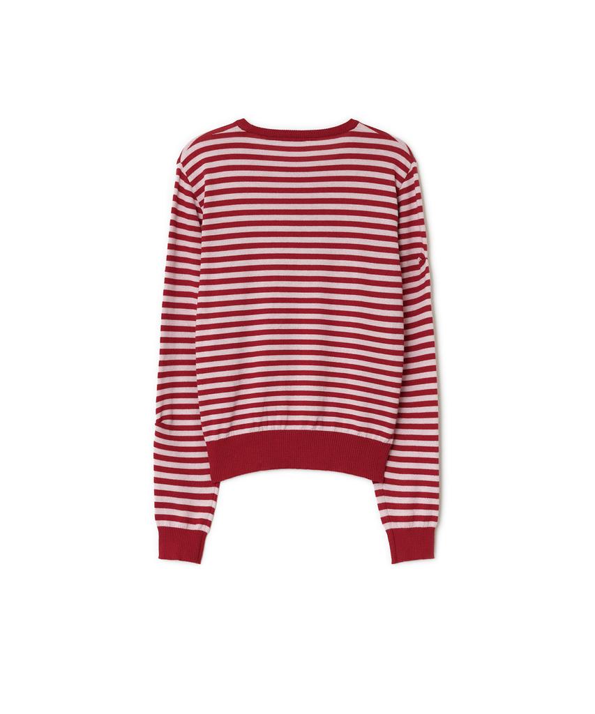 SUNBURNPROJECT Stitch Stripe Knit, Red