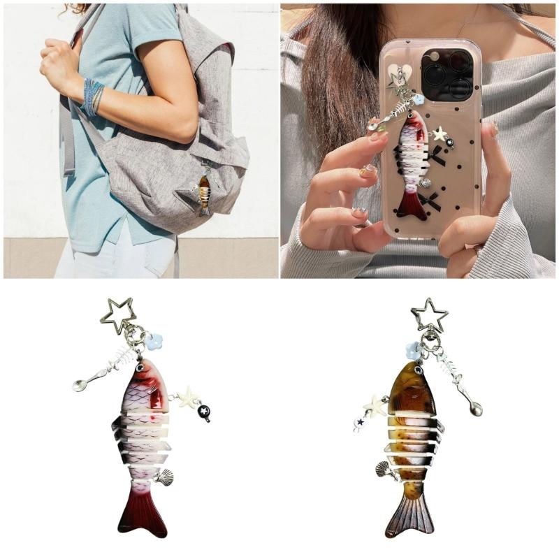 Lifelike Moving Fish Lure Keychain Key Holder Decoration For Angling Hobbyists Multidirectional Key Holder Accessory