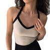 With Chest Pad Export New Sports Exercise Strap Tops Contrast Color Elastic Quick-Drying Running Dance Training Vest Female Spring and Summer