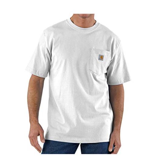 

K87 Короткий рукав Карман КАРМАН С КОРОТКИМ РУКАВОМ Белая [Carhartt] футболка ФУТБОЛКА (С, Белый) [Элемент] белый