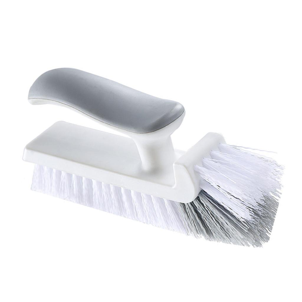 Corner Scrubber Brush V Shape  S Mirror Water Wiper Scrape and Brush for Shower Bathroom Tiles Kitchen Household
