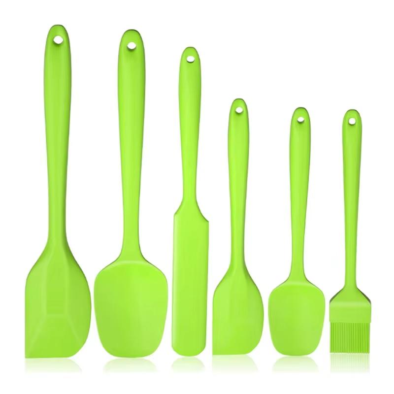 6Pcs Non Stick Spatula Set Cooking Utensils Set Silicone Cream Butter Cookie Cake Spatula Baking Pastry Scraper Spatula Turner