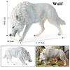 Oenux Big Size Savage Wild Beast Animals Wolf Wolves Model Action Figures Collection Solid PVC High Quality Home decor Toy Gift