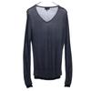 Emporio Armani One Point Embroidery Long Sleeve V Neck Sweater 46 Knit Men's Used