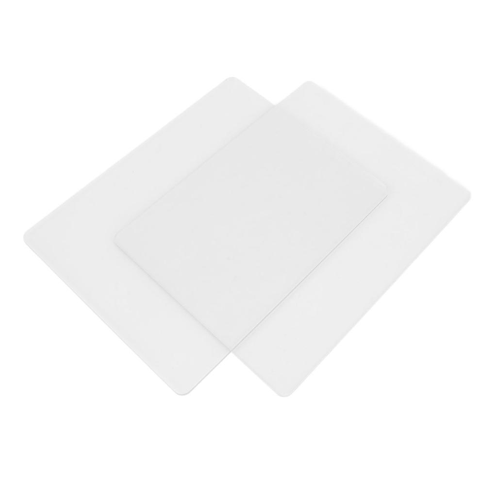 2 Pezzi Placca per Goffratura con Supporto Acrilico Spessore 3mm per Carta Pelle Tessuto Artigianato Scrapbooking Biglietti