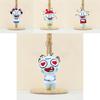 Cute Red Zombie Plush Toy Bag Pendant Keychain Adorable 13cm Stuffed Doll