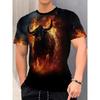 Men'S Casual Crew Neck T-Shirt With 3D Bull Print New In Short Sleeve Oversized Funny Bull Graphic Tshirts For Men Camisetas