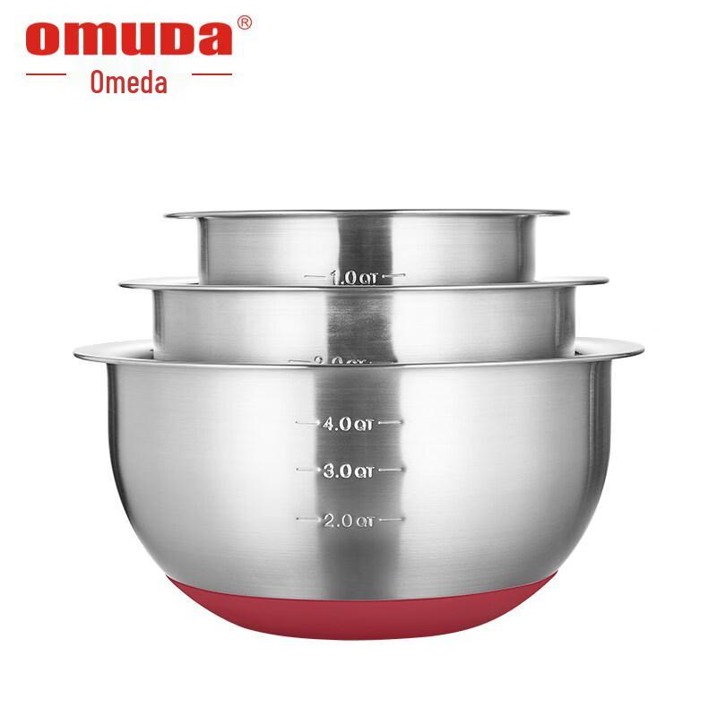 

Omeida Food-Grade Thickened Stainless Steel Mixing Bowl Set