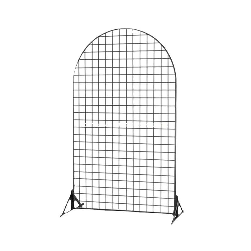 Floor-Standing Wrought Iron Mesh Jewelry Display & Artwork Hanging Stand