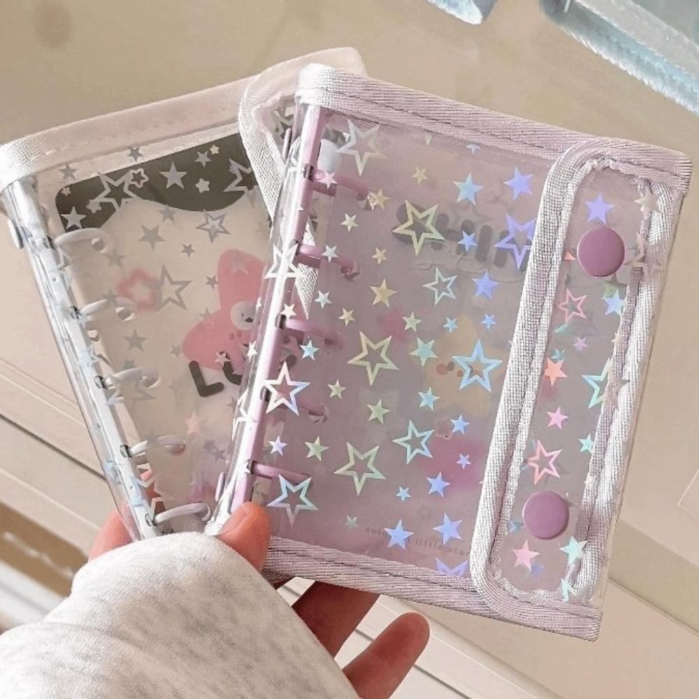Fashion Loose-leaf A5 Photo Album PVC Cover Waterproof Idol Card Collect Book Cartoon Photo Card Holder Student Friends