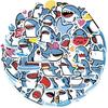 50ks/sada Cartoon DIY Phone Sticker Samolepící vodotěsný PVC obal na žraloka Pohár na zavazadla Skateboard Laptop Scrapbook Graffiti obtisk